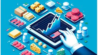 Molkerei- und Fleischbetriebe in den USA setzen auf Automatisierung und modernste Verarbeitungstechnologie, um dem Arbeitskräftemangel zu begegnen. (Bild: DALL-E 3 / KI-generiert)