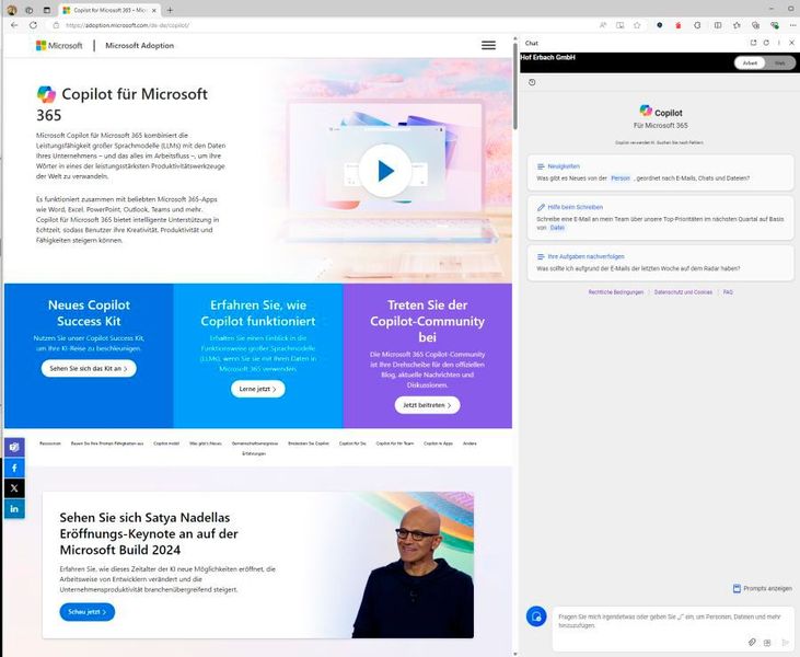 Zuweisen von Rechten für die Nutzung von Copilot für Microsoft 365. (Bild: Joos - Microsoft)