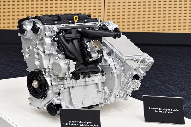 Toyota's next full-hybrid powertrain combines a 1.5-liter four-cylinder engine with a new generation of electric motors.(Image: Toyota)