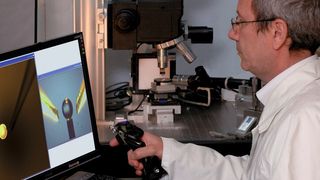 Stand collectif UbiFrance Suisse: exemples de pièces conçues par un co-exposant: (Metalis). (Image: Ubi France Suisse)