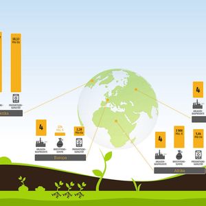 Zahl der Düngemittelanlagenbauprojekte nach Kontinent, die im Jahr 2014 in Auftrag gegeben wurden, mit angesetzter Investitionssumme und geplanter Produktionskapazität.