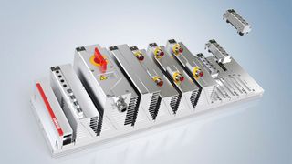 Mit der Aluminium-Baseplate und den aufgesteckten Funktionsmodulen aus den Bereichen IPC, I/O, Motion, Relay und System soll das neue MX-System eine schaltschranklose Automatisierung ermöglichen. (Beckhoff)