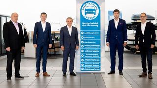 Kooperieren: (v. li.) Helmut Peter (Vizepräsident MDK), Benjamin Klatt (Vertriebsleiter Bank 11 für Privatkunden und Handel), Thomas Peckruhn (Präsident MDK), Sebastian Muyres (Leiter Kooperationen Bank 11 für Privatkunden und Handel) und Dietmar Hoffmann (GF MDK). (Bild: MDK)