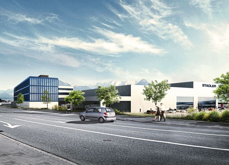 Stadler Rail hat 2020 das neue Produktionswerk in St. Margrethen bezogen.  (Stadler Rail)