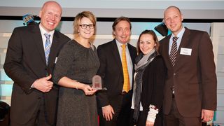 Posieren beim „Sonderpreis Logistik“: Zu Hamburgs bestem Logistik-Arbeitgeber wurde der Logistikdienstleister Dachser auserkoren. (Bild: Faktenkontor)