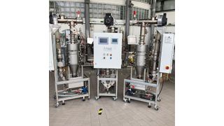 Pilotanlage zum biologischen Schadstoffabbau im Biotechnikum der HSWT (Bild: Julian Eckert/ HSWT)