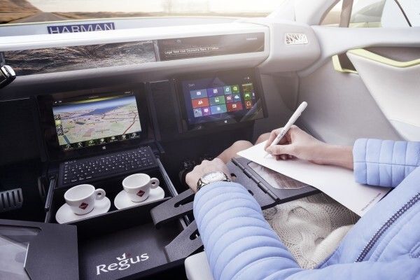 Mit dem vollelektrisch angetriebenen Konzeptfahrzeug „XchangE“ zeigt die Schweizer Ideenschmiede Rinspeed auf dem Genfer Auto-Salon die Zukunft des autonomen Fahrens.  (Rinspeed)