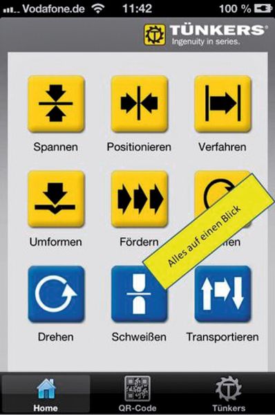 Tünkers bietet in seiner App praktische Berechnungstools zu unterschiedlichen Fertigungstechniken. (Bild: Tünkers)