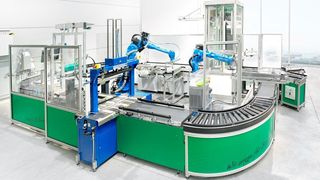 Mit seiner Messeanlage zeigt AMI Förder- und Lagertechnik, welche Komponenten die Intralogistik nach vorne bringen können. (AMI)