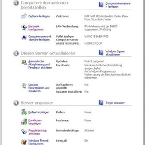 Bild 1: Verwaltung von Rollen und Funktionen in der Dialogbox für die Erstkonfiguration