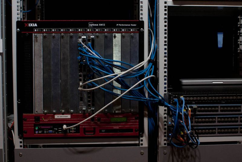 Genügend IP-Traffic dafür lieferte ein Ixia XM12 High Performance Chassis. (Bild: Srocke)