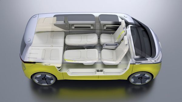 Variabler Innenraum durch vielfach verstellbare und verschiebbare Sitze (Volkswagen)