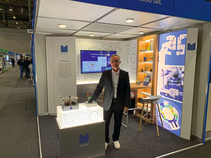 Eric Perrier sur le stand Meccad lors du dernier salon EPHJ de l'an passé. (Source : Meccad)