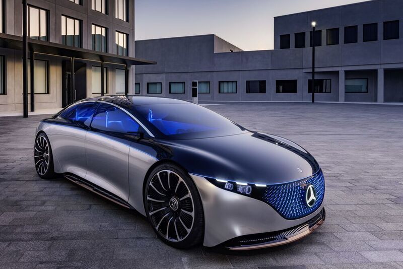 Das Showcar Vision EQS soll einen Ausblick auf künftige E-Luxuslimousinen von Mercedes-Benz geben.  (Daimler)
