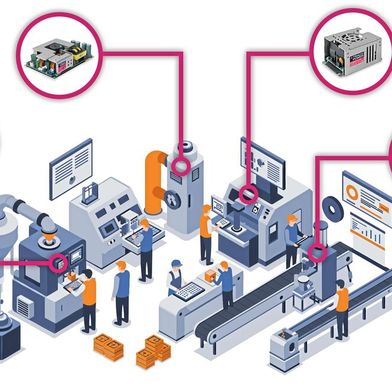 Stabile AC DC Netzteile für die DIN Schiene sind essenziell für Steuerungen und Sensorik in der Industrie.  (Bild: Traco)