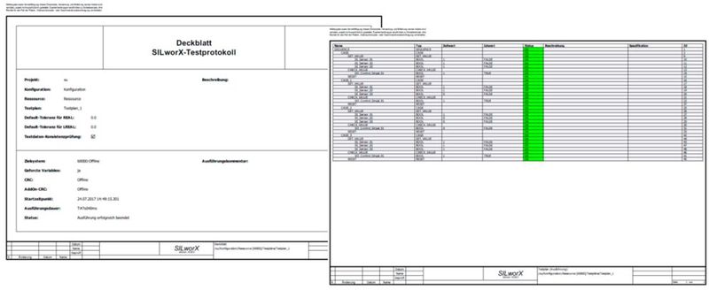 SILworX Testreport (Bild: HIMA)
