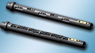 Bild 1: Eine Semifinish- und eine Schlichtbohrstange (unten) für die Bearbeitung der Kurbelwellenlager-Bohrungen im Pkw-Bereich. (Archiv: Vogel Business Media)