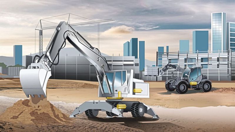 Die Permanentmagnet-Maschinen für mobile Off-Highway-Anwendungen liefern eine deutlich effizientere, sichere und wartungsarme Alternative zu Hydraulikmotoren.(Bild:  Liebherr-Components)