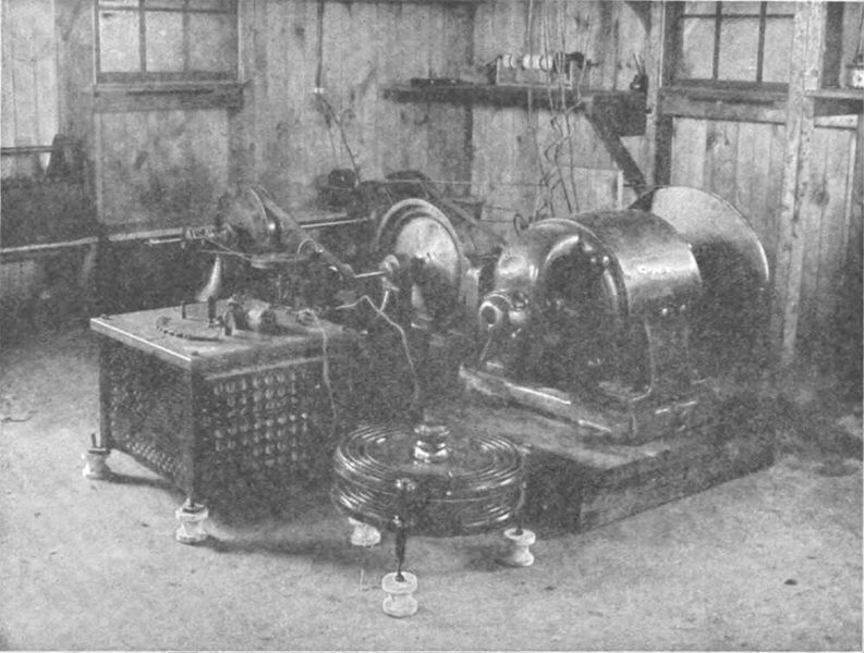 Ein Prototyp des Alternators in Brant Rock im Jahr 1906. (Bild: frei lizenziert)