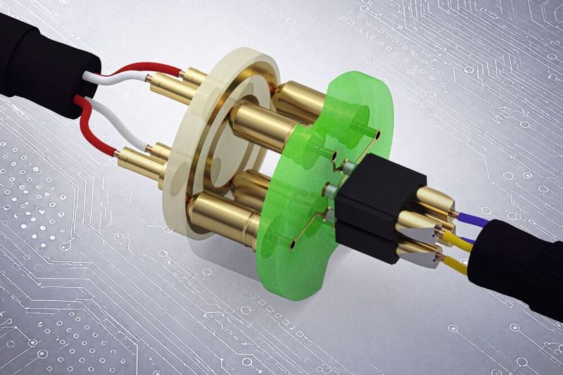 Federkontakte:  Aus einem federnden Pin wird ein elektromechanisches Ausgleichssystem, das verbindet, toleriert und stabilisiert. Zu sehen der Omniball Connector.(Bild:  Mill-Max)