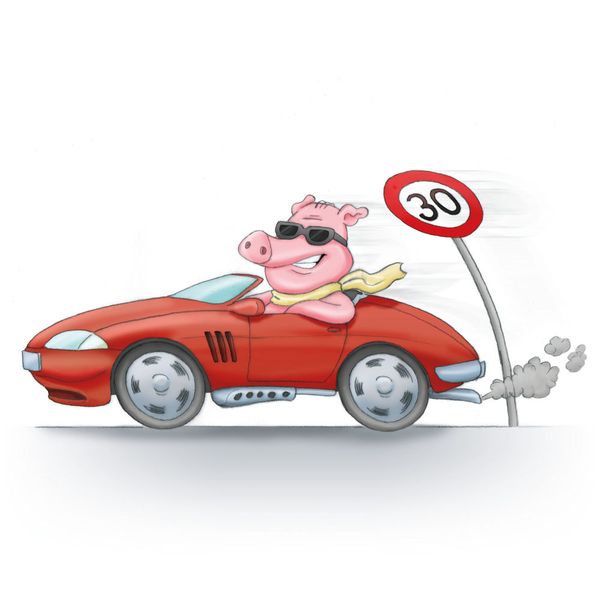 „Fahren wie eine gesengte Sau“: Als Schweine noch relativ frei auf den Bauernhöfen herumliefen, bestand die Gefahr, dass sie sich aus dem Staub machten. Zur besseren Wiedererkennung gingen Schweinezüchter deshalb dazu über, das Borstenvieh mit einem Brandzeichen zu versehen. Das Sengen war so schmerzhaft für das Tier, dass es danach laut quiekend und wie verrückt durch die Gegend lief. Fährt heute jemand wie eine gesengte Sau durchs Dorf, überlässt er das Quieken in der Regel der Beschallungsanlage seines Autos. Die unkontrollierte Fahrweise aber weist immer noch starke Ähnlichkeit mit dem Verhalten durchgedrehter Schweine auf. (Bild: ACE/Bartmus)