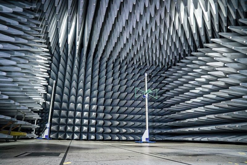 Der Blick ins  Prüflabor: Das TQ-eigene akkreditierte Testcenter in Augsburg (TQ-Product-Compliance-Center) beschleunigt Produktzulassungen und bietet selbst kurzfristig verfügbare Testslots. (Bild: TQ-Group)