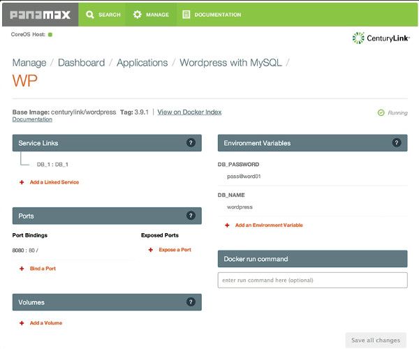 Panamax stellt Einsteigern ein einfaches Web-GUI für Bereitstellung und Verwaltung von Docker-Containern zur Verfügung.