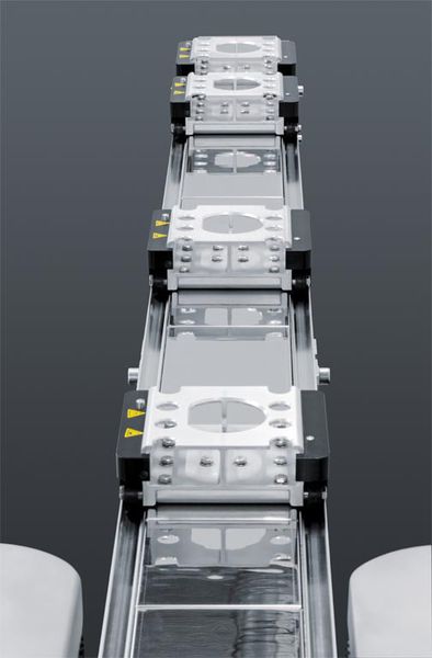 Das Multi-Carrier-System ist laut Hersteller ein Transportsystem, das hinsichtlich Flexibilität keine Wünsche offen lässt. (Bild: Festo)