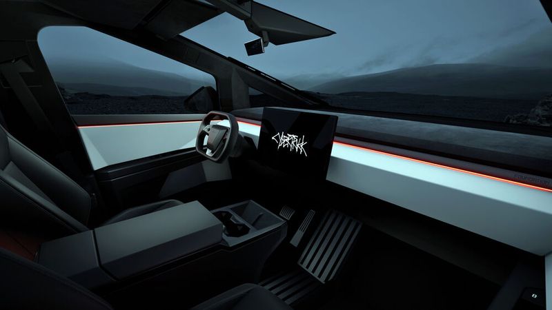 Der Innenraum ist Tesla-typisch aufgeräumt. (Bild: Tesla)