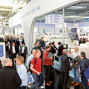 Nahezu 600 Aussteller werden ihre Produkte und Innovationen auf der Grindtec 2020 präsentieren, darunter auch alle führenden Hersteller (Bild aus dem Jahr 2018).