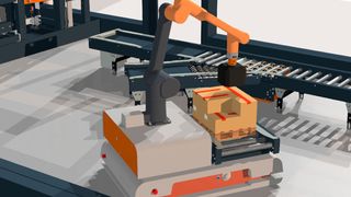 Mitarbeiter sollen gefahrlos mit dem Roboteraufbau für das Trapo-Transport-Shuttle zusammenarbeiten können. (Trapo)