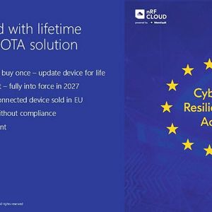 Fit für den Cyber Resilience Act (CRA): Nordic kündigt eine branchenweit einmalige „Lifetime Flat-Rate“-Lösung für Firmware-Over-the-Air-Updates (FOTA) an.(Bild:  Nordic Semiconductor)