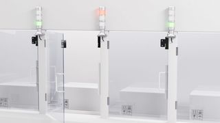 Ein Anwendungsbeispiel für die neuen Signalsäulen von Leuze. (Bild: Leuze)