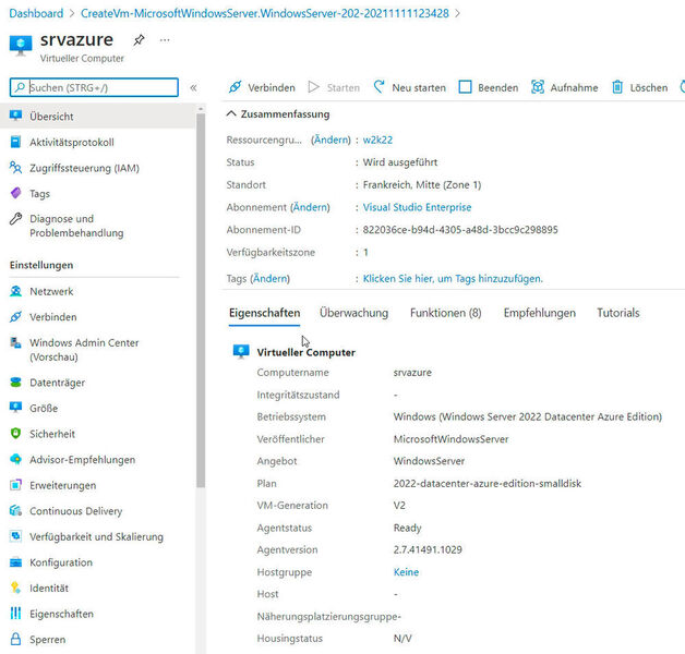 „Windows Server 2022 Datacenter Azure Edition“ steht über „Azure“ und „Azure Stack HCI“ zur Verfügung. (Thomas Joos/ Microsoft)