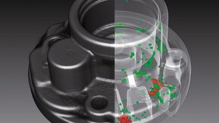 Die 3D-Computertomographie zeigt nicht nur an, dass ein Bauteil Defekte enthält, sie bietet auch die Möglichkeit, schnell die Lage und Form der Fehlstellen zu erfassen.  Bild: Fraunhofer-IIS (Archiv: Vogel Business Media)