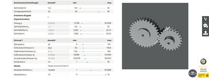 Zahnradkonfiguration leicht gemacht: Ein vollständig digitalisierter Automatismus von manuellen Designabläufen ermöglicht die Erstellung eines baubaren Modells für die sofortige Produktion. (Protiq)