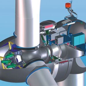 Das Konstruktionsprinzip der Windenergieanlagen aus Neunkirchen überzeugt vor allem durch seine Einfachheit und die Reduktion der mechanischen und verschleißbehafteten Bauteile (Foto: Vensys). (Bild: Vensys)