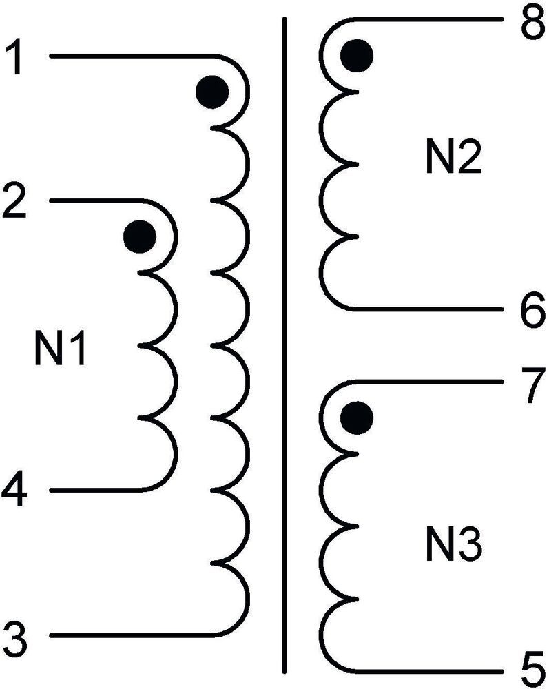 Bild 9:  Dual-Output-Transformator der WE-AGDT-Serie für bipolare Topologien.