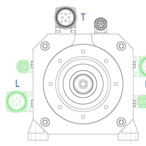 Die Stecker für die Zuführung von Strom und Fluid sind bei den MSP-Basic-Motoren verdrehbar und können wahlweise links, rechts oder oben am Motor angeschlossen werden. Daher können Kabel und Medienleitungen kurzgehalten werden und müssen nicht um das Gehäuse herumgeführt werden.