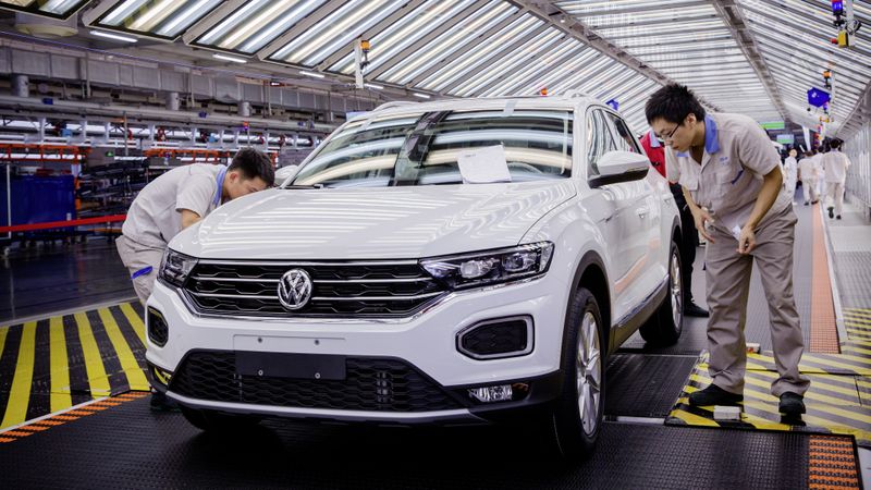 Blick in das VW-Werk in Foshan (China). Manche Verbrennermodelle der Marke verzeichneten zuletzt einen steigenden Absatz.(Bild:  Volkswagen AG)