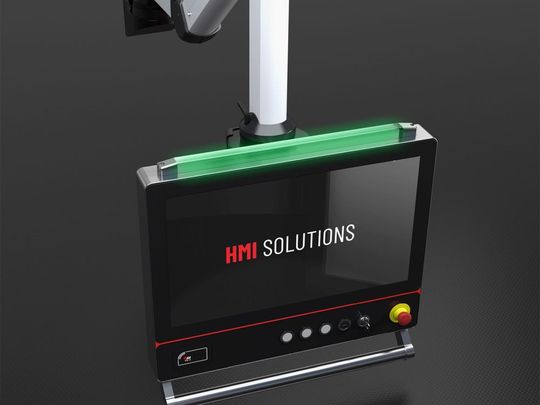 Komplettlösungen aus Panel PC und Tragarmsystem.(Bild:  Rose Systemtechnik)