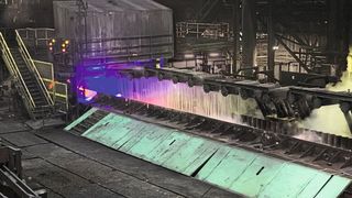 Das 2D-Oberflächen-Inspektionssystem Sucron in der Warmwalzstraße von SDI Butler Division. (Bild: SDI Butler, Indiana)