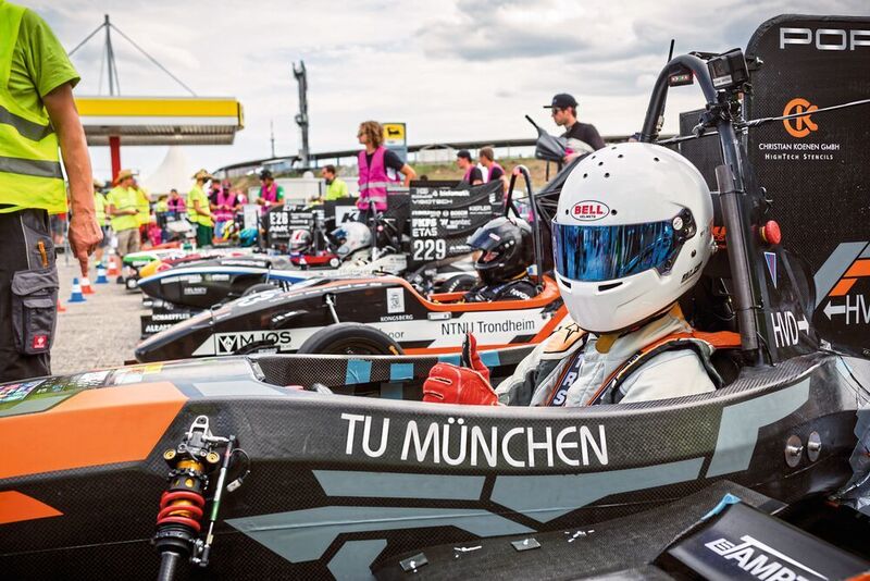 In der Kategorie Formula Student Electric (Elektro-Rennfahrzeuge) gewann das Team „TUfast Racing Team e-Technology“ der TU München. (FSG/Rankin)