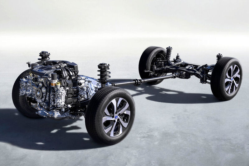 Auf der Antriebsseite setzt Subaru weiterhin auf einen Boxermotor, der über ein serienmäßiges CVT-Getriebe permanent alle vier Räder antreibt. (Subaru)