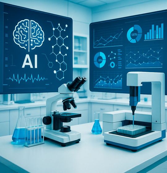 Künstliche Intelligenz wird in den Life Sciences weiter an Bedeutung gewinnen (Symbolbild)(Bild:  GPT Image Editor / KI-generiert)