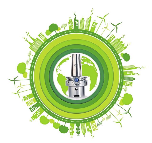 Die Nachhaltigkeitsbetrachtung verschiedener Spanntechnologien fällt eindeutig zugunsten der Hydrodehnspanntechnologie aus. (Bild: Mapal)