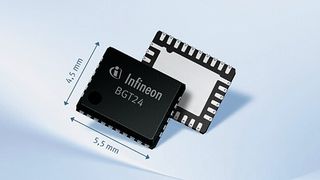 Infineons neue Microwave Monolithic Integrated Circuits (MMICs) der Chipfamilie BGT24A sind ein Teil der Radarsensoren des Joint-Ventures mit Hella. (Foto: Infineon)