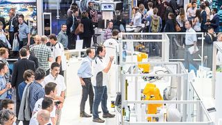 Viel Automation, viel Robotik, viele Besucher: So wird die Automatica 2018. (Messe München GmbH)