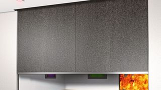 Textile Brandschutzvorhänge sind platzsparend und flexibel und können bei geeignetem Aufbau eine hohe isolierende Brandschutzwirkung erzielen. (Frenzelit)