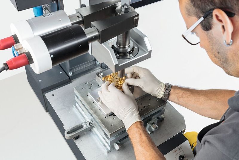 Das von Telsonic entwickelte und patentierte torsionale Schweißverfahren vermindert den ungewollten Schwingungseintrag in das Schweißobjekt stark. Somit ist es z.B. auch möglich, empfindliche Produkte wie Sensoren schonend zu schweißen.  (Telsonic)